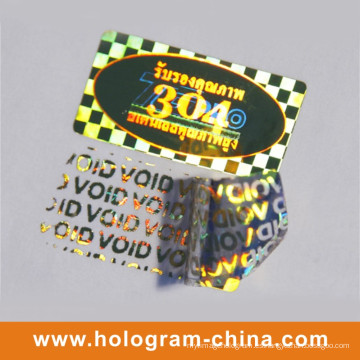 Void Tamper Evident 3D Laser Hologram Sticker